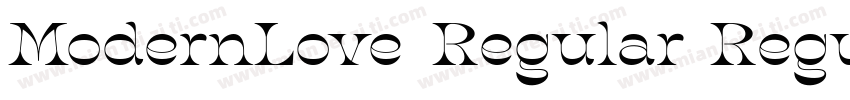 ModernLove-Regular Regular字体转换
